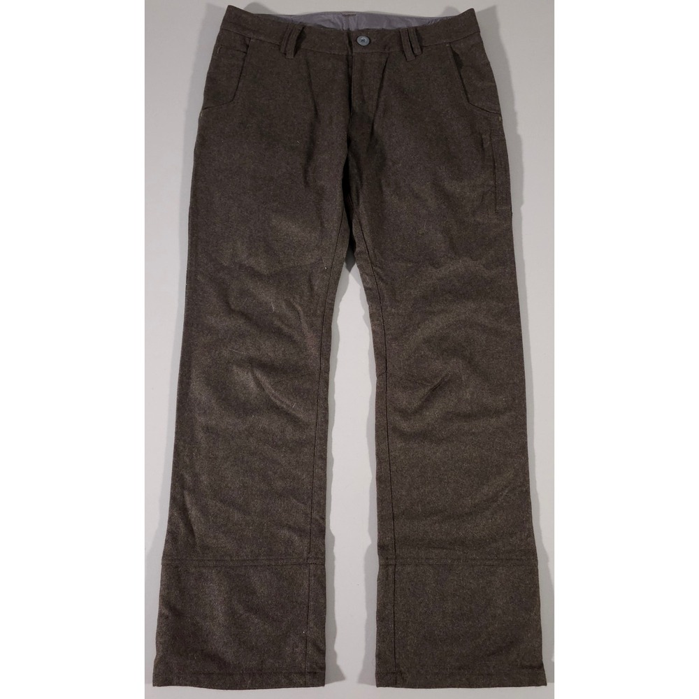 Stio Mountain Pants Mens 34 Brown Wool Blend Straight Leg Trousers
